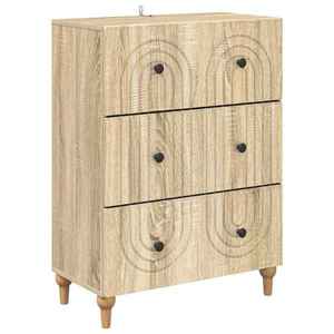 vidaXL Dulap cu sertare Stejar Sonoma 66 x 34, 5 x 90 cm Lemn prelucrat imagine