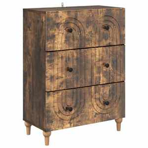 vidaXL Dulap cu sertare Stejar fumuriu 66 x 34, 5 x 90 cm imagine