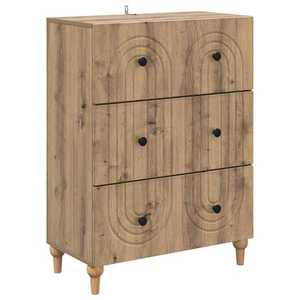 vidaXL Dulap cu sertare Stejar Artizanal 66 x 34, 5 x 90 cm imagine