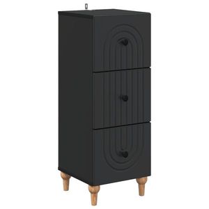 vidaXL Dulap cu sertare Negru 33 x 34, 5 x 90 cm Lemn prelucrat imagine