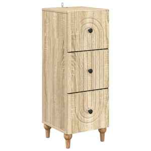 vidaXL Dulap cu sertare Stejar Sonoma 33 x 34, 5 x 90 cm Lemn prelucrat imagine