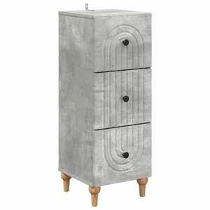 vidaXL Dulap cu sertare Gri Beton 33 x 34, 5 x 90 cm Lemn prelucrat imagine