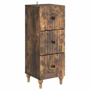 vidaXL Dulap cu sertare Stejar fumuriu 33 x 34, 5 x 90 cm imagine