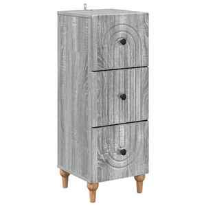 vidaXL Dulap cu sertare Sonoma gri 33 x 34, 5 x 90 cm Lemn prelucrat imagine
