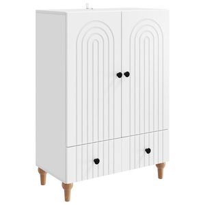 vidaXL Bufet cu sertar Alb 66 x 34, 5 x 95 cm Lemn prelucrat imagine