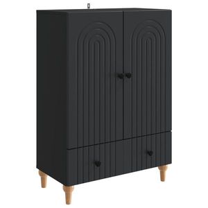vidaXL Bufet cu sertar Negru 66 x 34, 5 x 95 cm Lemn prelucrat imagine