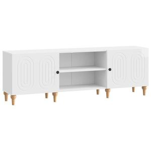 vidaXL Cabinet TV Alb foarte lucios 150 x 31 x 50 cm Lemn prelucrat imagine