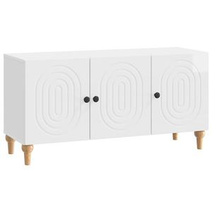 vidaXL Cabinet TV Alb foarte lucios 99 x 34, 5 x 50 cm Lemn prelucrat imagine