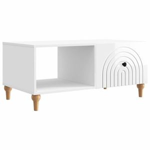 vidaXL Masă de cafea Alb foarte lucios 90 x 50 x 40 cm Lemn prelucrat imagine