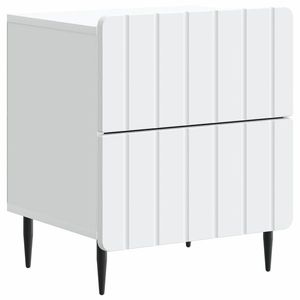 vidaXL Dulap de noapte Alb 43 x 34, 5 x 49, 5 cm Lemn prelucrat imagine