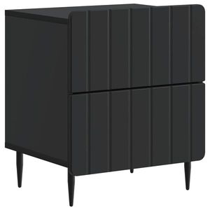 vidaXL Dulap de noapte Negru 43 x 34, 5 x 49, 5 cm Lemn prelucrat imagine