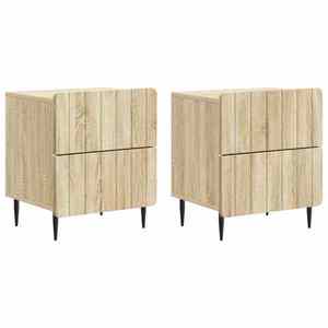 vidaXL Dulap de noapte 2 pcs Stejar Sonoma 43 x 34, 5 x 49, 5 cm imagine