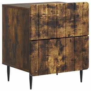 vidaXL Dulap de noapte cu sertar Stejar fumuriu 43 x 34, 5 x 49, 5 cm imagine