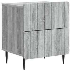 vidaXL Dulap de noapte Sonoma gri 43 x 34, 5 x 49, 5 cm Lemn prelucrat imagine