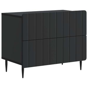 vidaXL Dulap de noapte Negru 62 x 34, 5 x 49, 5 cm Lemn prelucrat imagine