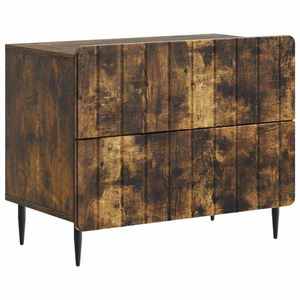 vidaXL Dulap de noapte cu sertar Stejar fumuriu 62 x 34, 5 x 49, 5 cm imagine