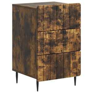 vidaXL Dulap de noapte Stejar fumuriu 43x 41 x 68 cm Lemn prelucrat imagine