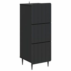 vidaXL Dulap cu sertare Negru 33 x 34, 5 x 92 cm Lemn prelucrat imagine
