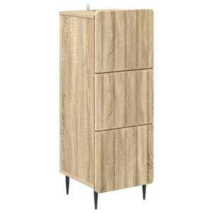 vidaXL Dulap cu sertare Stejar Sonoma 33 x 34, 5 x 92 cm Lemn prelucrat imagine