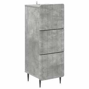 vidaXL Dulap cu sertare Gri Beton 33 x 34, 5 x 92 cm Lemn prelucrat imagine