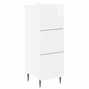 vidaXL Dulap cu sertare Alb foarte lucios 33 x 34, 5 x 92 cm imagine