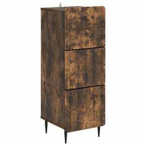 vidaXL Dulap cu sertare Stejar fumuriu 33 x 34, 5 x 92 cm imagine