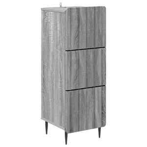 vidaXL Dulap cu sertare Sonoma gri 33 x 34, 5 x 92 cm Lemn prelucrat imagine
