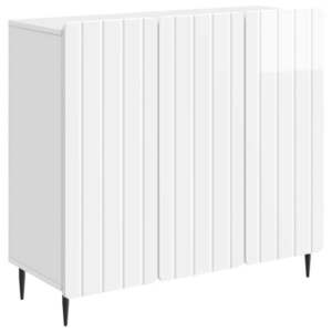 vidaXL Bufet Alb foarte lucios 89 x 34, 5 x 82 cm Lemn prelucrat imagine