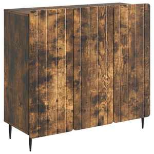 vidaXL Bufet Stejar fumuriu 89 x 34, 5 x 82 cm Lemn prelucrat imagine