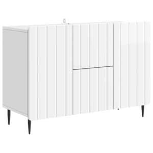 vidaXL Bufet Alb foarte lucios 89 x 34, 5 x 62 cm Lemn prelucrat imagine