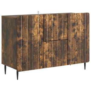 vidaXL Bufet cu sertar Stejar fumuriu 89 x 34, 5 x 62 cm Lemn prelucrat imagine