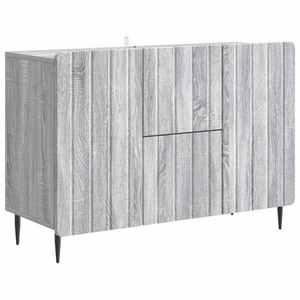 vidaXL Bufet cu sertar Sonoma gri 89 x 34, 5 x 62 cm Lemn prelucrat imagine