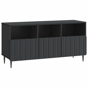 vidaXL Cabinet TV cu sertar Negru 102 x 34, 5 x 50 cm Lemn prelucrat imagine