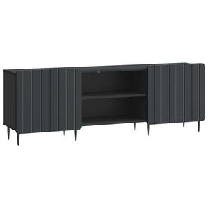vidaXL Cabinet TV Negru 150 x 31 x 52 cm Lemn prelucrat imagine