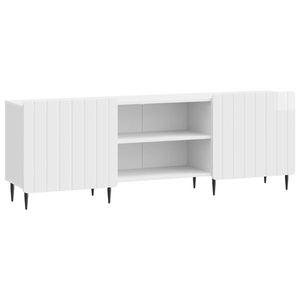 vidaXL Cabinet TV Alb foarte lucios 150 x 31 x 52 cm Lemn prelucrat imagine