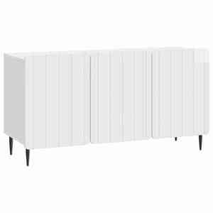 vidaXL Cabinet TV Alb foarte lucios 99 x 34, 5 x 52 cm Lemn prelucrat imagine