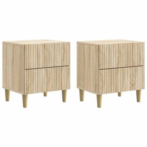 vidaXL Dulap de noapte cu sertar 2 pcs Stejar Sonoma 43 x 34, 5 x 48 cm imagine