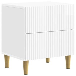 vidaXL Dulap de noapte cu sertar Alb foarte lucios 43 x 34, 5 x 48 cm imagine