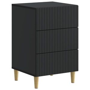 vidaXL Dulap de noapte Negru 43 x 41 x 66, 5 cm Lemn prelucrat imagine