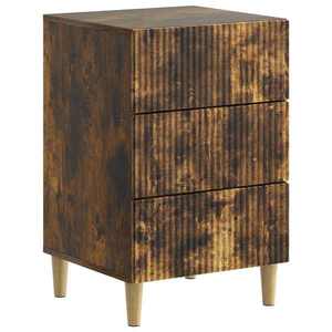 vidaXL Dulap de noapte Stejar fumuriu 43 x 41 x 66, 5 cm Lemn prelucrat imagine