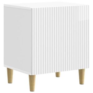 vidaXL Dulap de noapte Alb foarte lucios 43 x 34, 5 x 50 cm imagine