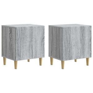 vidaXL Dulap de noapte 2 pcs Sonoma gri 43 x 34, 5 x 50 cm imagine