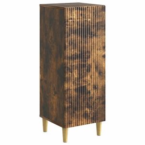 vidaXL Bufet Stejar fumuriu 33 x 34, 5 x 90 cm Lemn prelucrat imagine