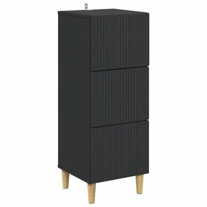 vidaXL Dulap cu sertare Negru 33 x 34, 5 x 90 cm Lemn prelucrat imagine