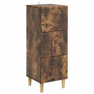vidaXL Dulap cu sertare Stejar fumuriu 33 x 34, 5 x 90 cm imagine