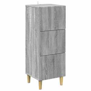 vidaXL Dulap cu sertare Sonoma gri 33 x 34, 5 x 90 cm Lemn prelucrat imagine