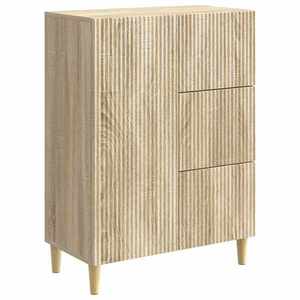 vidaXL Bufet cu sertar Stejar Sonoma 66 x 34, 5 x 90 cm Lemn prelucrat imagine