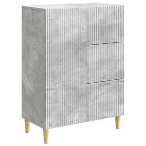 vidaXL Bufet cu sertar Gri Beton 66 x 34, 5 x 90 cm Lemn prelucrat imagine