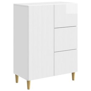 vidaXL Bufet Alb foarte lucios 66 x 34, 5 x 90 cm Lemn prelucrat imagine