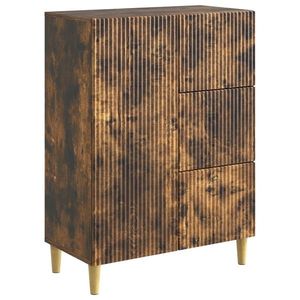 vidaXL Bufet cu sertar Stejar fumuriu 66 x 34, 5 x 90 cm Lemn prelucrat imagine